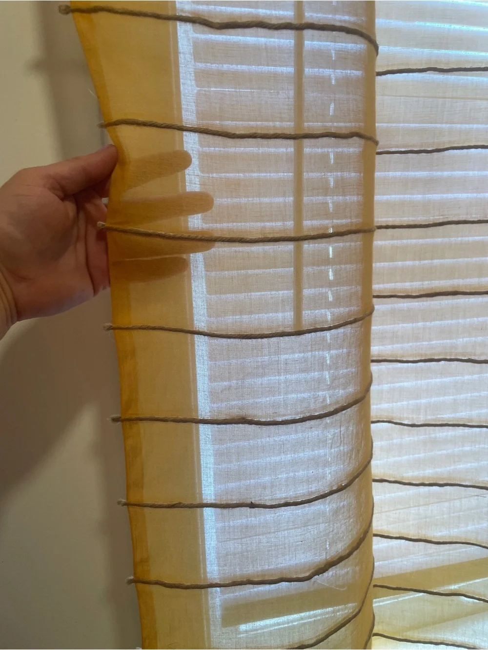 9 Mustard Yellow Sheer Window Curtains - Light-Filtering Drapes 84x45